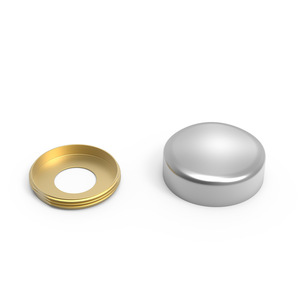 Tachuelas de Espejo de Aleación de Zinc de 20 mm, Cubiertas Duraderas para Fijación de Puertas de Armario, Diseño Minimalista - Product Image 2