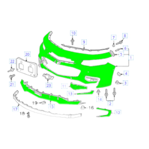 Conjunto <span class=keywords><strong>de</strong></span> Parachoques Delantero con Parrilla Superior e Inferior, Tira Decorativa, Cubierta <span class=keywords><strong>de</strong></span> Faros Antiniebla y Soportes 84042377 para Chevy Malibu 16-18, <span class=keywords><strong>Compra</strong></span> al por Mayor - Product Image 4