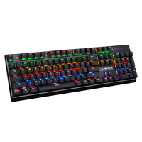 104 Tuşlu RGB Renkli Arkadan Aydınlatmalı Arapça Klavye Ergonomik Malzemeli Klavye Mouse Seti Mekanik Oyuncu Klavyesi