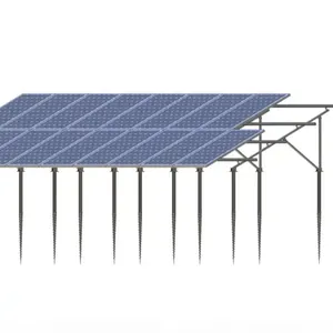 Panneaux Solaires Solar System Aluminum Solar Panels Mounting Brackets Spiral Ground Pile Racking System