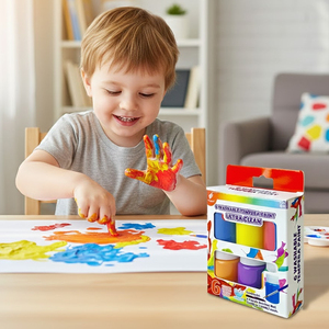 Set di Colori <span class=keywords><strong>Tempera</strong></span> e Acrilici per Bambini Personalizzato, 6 Pezzi da 30ml, 6 Colori Ultra-Lavabili per <span class=keywords><strong>Tela</strong></span>, Carta, Vetro, Kit per <span class=keywords><strong>Pittura</strong></span> Artistica - Product Image 1
