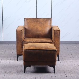 Einsitzer-Leders ofa im nordischen Stil Bequemer Ess-und Hotel-Liegestuhl Hergestellt von Factory - Product Image 4