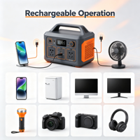Station d'alimentation portable multifonctionnelle 200W-600W avec panneau solaire pour la maison et les situations d'urgence en extérieur