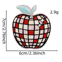 Fruit Glitter Disco Broderie Fer sur Banane Fraise Citron Patchs De Fruits