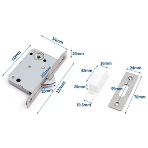 New chống trộm cửa trượt kéo khóa với hợp kim kẽm đánh bóng kết thúc ẩn nội thất đồ nội thất phần cứng - Product Image 6