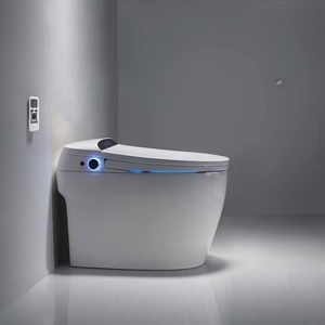 WC intelligent WST3401 à siphon en S, double chasse automatique, télécommande, siège chauffant, design moderne instantané, à poser au sol - Product Image 5