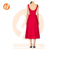 Robe de soirée élégante rouge pour femme, idéale pour la Saint-Valentin, vente en gros, collection été, fabrication de vêtements