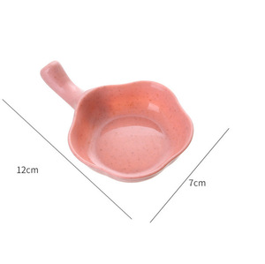 Mini ciotola di paglia di grano carino condimento all'aceto piatto di soia solido salsa Snack di sale piatto piccolo forniture da cucina - Product Image 5