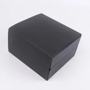 カスタムロゴを包装する豪華な高品質の黒PUレザー時計収納ボックス