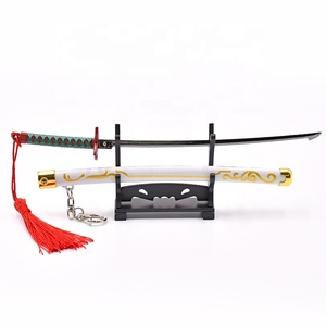 XinRui Vente directe d'usine de porte-clés en métal artisanal en forme de <span class=keywords><strong>katana</strong></span> exclusif aux personnages d'anime japonais Demon <span class=keywords><strong>Slayer</strong></span>, cadeau en stock - Product Image 3