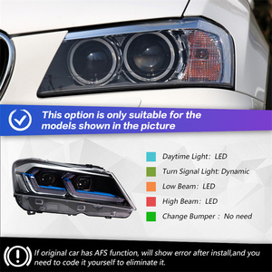 Veidt Adatto per BMW X3 10-13 Gruppo Fari <span class=keywords><strong>F25</strong></span> Modificato con Luci Diurne a LED Indicatori di Direzione Fari Laser - Product Image 6
