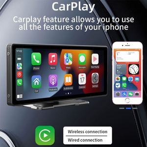 Reproductor MP5 Universal Portátil para Coche de 10.26 Pulgadas con CarPlay Inalámbrico, Android Auto, MirrorLink, Radio y Monitor de Pantalla Táctil - Product Image 2