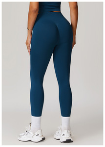 Leggings de yoga pour femmes, taille haute, en nylon et élasthanne de qualité supérieure, avec logo personnalisé, pour le <span class=keywords><strong>sport</strong></span> et la gym - Product Image 4
