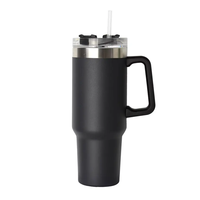 Vaso Térmico de Acero Inoxidable de 40 oz con Tapa y Pajita para Agua, Té Helado o Café
