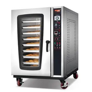 Hotel Restaurant Bread WorkShop Commercial Baking Equipment Digital 8 Trays Electric Convection Oven