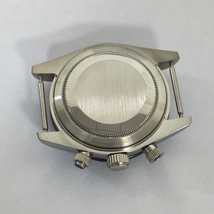 Piezas de reloj impermeables con bisel de cerámica negra y acero inoxidable de 39mm con carcasa trasera sólida para movimiento VK67 - Product Image 5