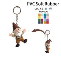 Porte-clés personnalisé coloré sans MOQ, certifié CPC CE EN71 UKCA, en PVC souple, figurine en vinyle ours pastèque