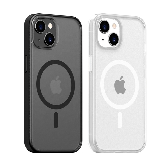 Quality Frosted Magnetic Phone Cover Translucent Back Cover for iPhone 12 13 14 15 16 17 Series Case With Strong Magnet