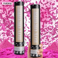 Canon à confettis biodégradable en papier pour révélation du sexe, à air comprimé, portable, pour fêtes de bébé, vente en gros