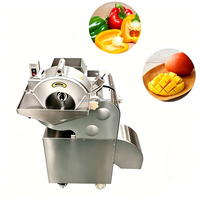 Commerciële machine voor het in blokjes snijden van groenten en fruit, zoals ui, knoflook, gember, zoete aardappel en wortel.