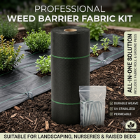 Toile paysagère noire 90 g/m² anti-UV pour le contrôle des adventices, tapis de protection du sol pour jardin et agriculture