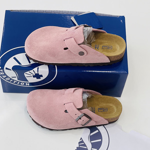 Mules classiques Borke en cuir véritable et daim, <span class=keywords><strong>sabots</strong></span> à enfiler, chaussures de jardin à plateforme en liège massif, souples, antidérapantes, décontractées, pour le quotidien et l'extérieur - Product Image 3