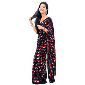 Indian Boutique Banglory Silk Women <b>Saree</b> Georgette With Red Dhaga Indian Traditional Wedding Outfit Floor Length Silk For women - Product Image 2