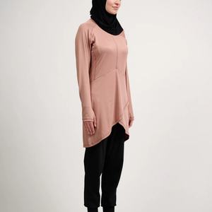 ชุดออกกำลังกายมุสลิมสำหรับผู้หญิง สไตล์สปอร์ตมุสลิม ผ้าเนื้อนุ่ม สีชมพูวินเทจ - Product Image 4