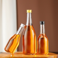 Botella de Vidrio Esmerilado para Bebidas y Licores con Tapa de Aluminio a Rosca, Botella de Vidrio para Licores con Tapa de Rosca