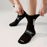 Nouveau produit : Chaussettes de sport jacquard personnalisées avec logo, chaussettes de sport athlétiques pour hommes, chaussettes de course personnalisées, chaussettes jacquard tricotées