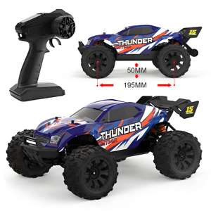 JIUSI MT14R Coche RC a Escala 1:14 con Control Remoto de 2.4GHz, 80Km/h de Alta Velocidad, Luces LED, Camioneta Todoterreno, Juguete de Coche Eléctrico - Product Image 1