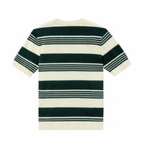 Vente en gros d'AiNear Tops personnalisés OEM et ODM avec logo personnalisé Pull à manches courtes et col rond Pull en coton tricoté à rayures pour hommes