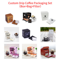 Pochette d'Emballage Imprimée Personnalisée pour Sachet de Café Thé à Dose Unique, Sac Filtre à Café Suspendu Portable avec Oreillettes, Emballage Extérieur