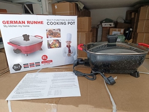 <span class=keywords><strong>Olla</strong></span> Eléctrica Multifuncional de Aleación 8L 10L para Calentar Alimentos, Sartén Eléctrica para el Hogar y Dormitorio, <span class=keywords><strong>Olla</strong></span> Cuadrada Coreana - Product Image 4
