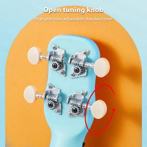 Kit de <span class=keywords><strong>ukelele</strong></span> de 21 pulgadas con correa, cuerdas de repuesto para pastilla, Kit de <span class=keywords><strong>ukelele</strong></span> para estudiantes principiantes, ligero, ajustable, estándar para - Product Image 5