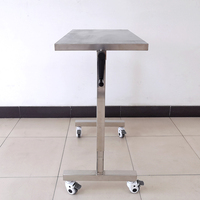 Table d'assistance mobile pour vétérinaire EUR VET, en acier inoxydable 304, réglage manuel de la hauteur, compatible avec les tables d'opération