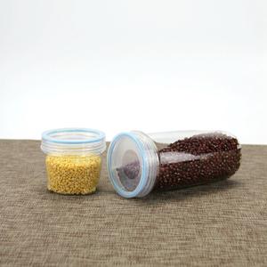 Vasetti di plastica trasparenti ermetici contenitori di plastica rotondi in PET con coperchi a vite set di 2 250ML 700ML - Product Image 4