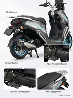 Scooter sportif 125cc à essence, style aventure, cyclomoteur EFI certifié Euro 5, moto à essence de haute qualité, moto 125cc TT2-125
