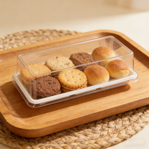 Custom Transparent <strong>Clear</strong> PET Plastic Cake <strong>Container</strong> With Plastic <strong>Clear</strong> Lid for Dessert Cookie Sandwich Sushi - Product Image 4