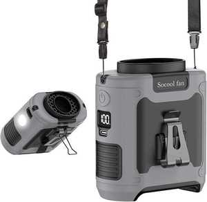Ventilateur fiable K50 à 5 vitesses: batterie externe de 10000mAh, fonction SOS, idéal pour les randonneurs et le personnel de livraison - Product Image 2