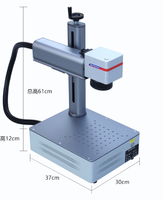 Machine de marquage laser à fibre Raycus JPT 20w 30w 60w pour bijoux en or avec rotatif pour bagues, prend en charge les formats DXF BMP AI DST