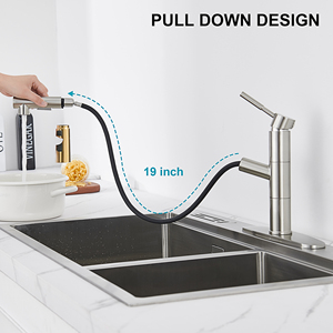 High-pressure kitchen <strong>faucet</strong> with commercial-grade pull-down <strong>sprayer</strong> ideal for heavy-duty food preparation and cleaning - Product Image 2