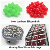 Billes en silicone solide industrielles (2 mm à 60 mm) pour tamis vibrants ; Billes en silicone haute élasticité pour machines de nettoyage des céréales