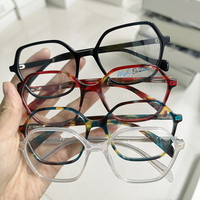 Monture de lunettes optiques unisexe en acétate, design tendance et varié, stock aléatoire, personnalisable avec logo client