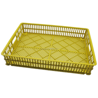 Boîte de couvaison rectangulaire portable en plastique jaune pour incubateurs d'œufs
