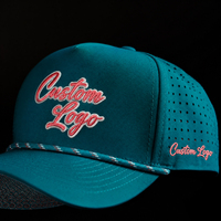 Casquette de golf brodée à 5 panneaux, logo personnalisé, haute qualité, faible MOQ, boucle métallique réglable, séchage rapide, respirante, pour hommes
