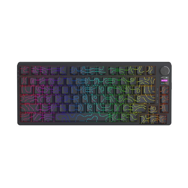 Custom 75% Rgb Hot Swappable Gaming Keyboard Gradient Side Print Contour Backlight Customizable Keycaps,