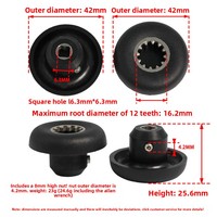 Pièce de rechange universelle en plastique à tête de champignon pour mélangeurs haute vitesse Xiying, exclusive pour 5200/5200s, garantie 1 an