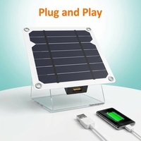 Panneau solaire flexible 10W, chargeur solaire USB portable pour sac à dos, randonnée, vélo, camping, tente, petite lampe extérieure, support personnalisé