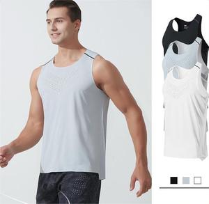 Chaleco Deportivo de Verano de Alta Calidad para Hombre, Venta al por Mayor, Camiseta de Secado Rápido, Logotipo Personalizado, Camisetas sin Mangas Perforadas y Elegantes - Product Image 2